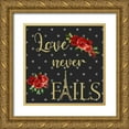 thumbnail image 1 of Brown, Denise 15x15 Gold Ornate Wood Framed with Double Matting Museum Art Print Titled - Love Never Fails, 1 of 4