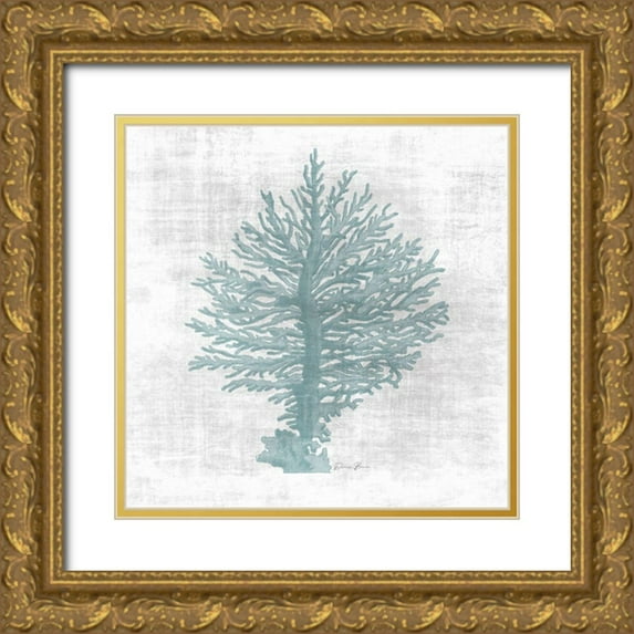 Brown, Denise 15x15 Gold Ornate Wood Framed with Double Matting Museum Art Print Titled - Sea Life 2 v2