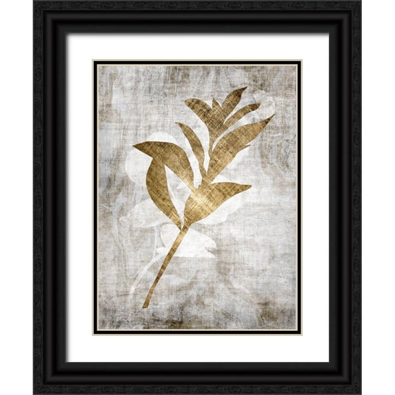 Brown, Denise 15x18 Black Ornate Wood Framed with Double Matting Museum Art Print Titled - Modern Foliage 1