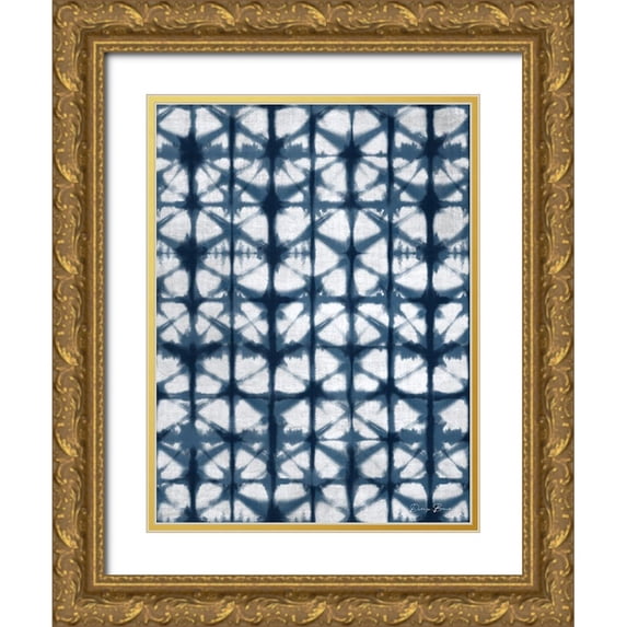 Brown, Denise 15x18 Gold Ornate Wood Framed with Double Matting Museum Art Print Titled - Shibori 1