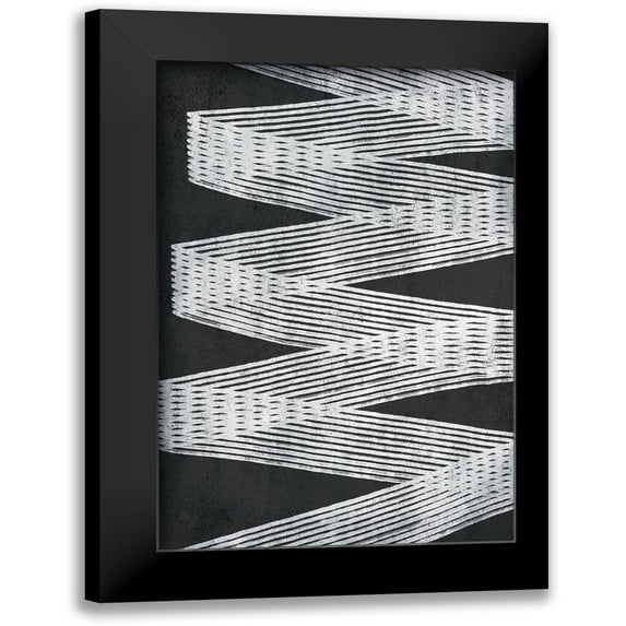 Brown, Denise 17x24 Black Modern Framed Museum Art Print Titled - Monochrome Lines 1