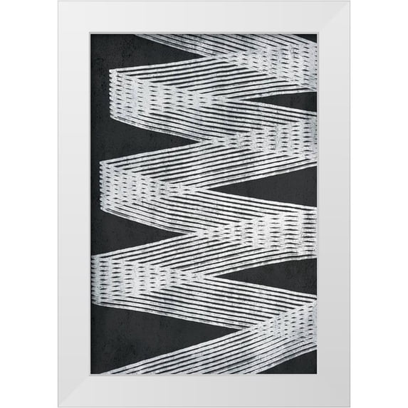 Brown, Denise 17x24 White Modern Wood Framed Museum Art Print Titled - Monochrome Lines 1