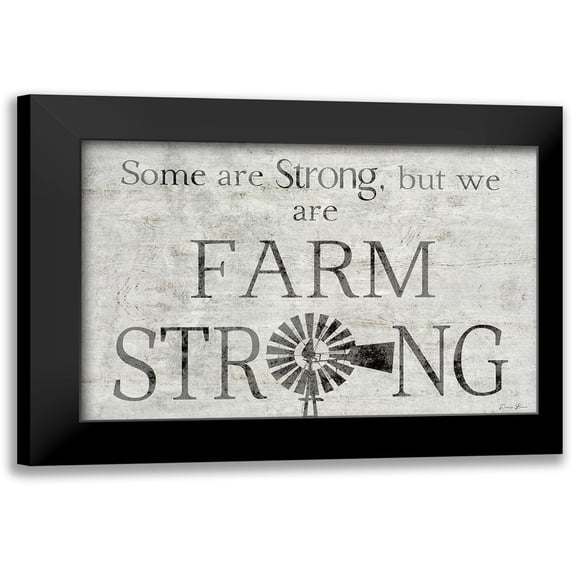 Brown, Denise 18x13 Black Modern Framed Museum Art Print Titled - Farm Strong