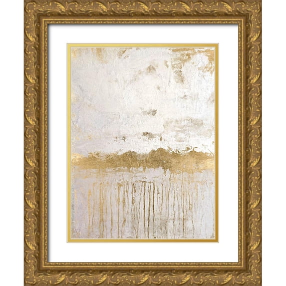 Brown, Denise 19x24 Gold Ornate Wood Framed with Double Matting Museum Art Print Titled - Metallic Spill 2