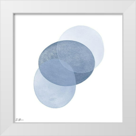 Brown, Denise 20x20 White Modern Wood Framed Museum Art Print Titled - Blue Overlay 1