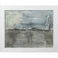 thumbnail image 1 of Brown, Denise 24x19 White Modern Wood Framed Museum Art Print Titled - Metallic Landscape with Silver Leaf, 1 of 4