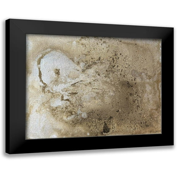 Brown, Denise 24x20 Black Modern Framed Museum Art Print Titled - Metallic Pour