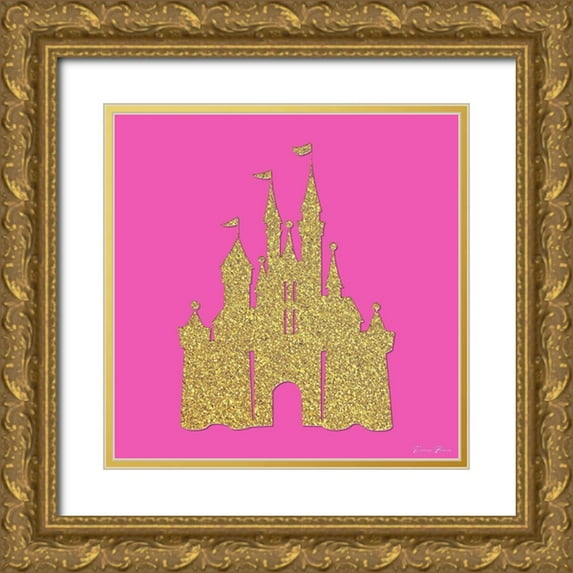 Brown, Denise 26x26 Gold Ornate Wood Framed with Double Matting Museum Art Print Titled - Princess Castle