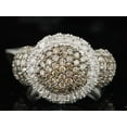 thumbnail image 1 of Brown Diamond Cocktail Ring Ladies 10K White Gold Round Fashion Band 2 Tcw., 1 of 10