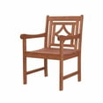 thumbnail image 1 of Brown Dining Armchair with Decorative Back, 1 of 3