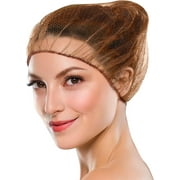 Brown Disposable Hair Net, 18 Inch. Pack of 1000 Nylon Hair Nets Food Service Disposable. Elastic Disposable Hair Cap Medical. Disposable Surgical Cap. Bouffant Hair Nets Food Service Women
