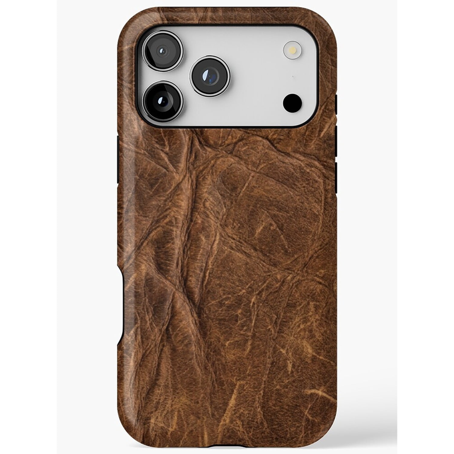 Brown Distressed Leather Texture Tough Case for Apple iPhone ...