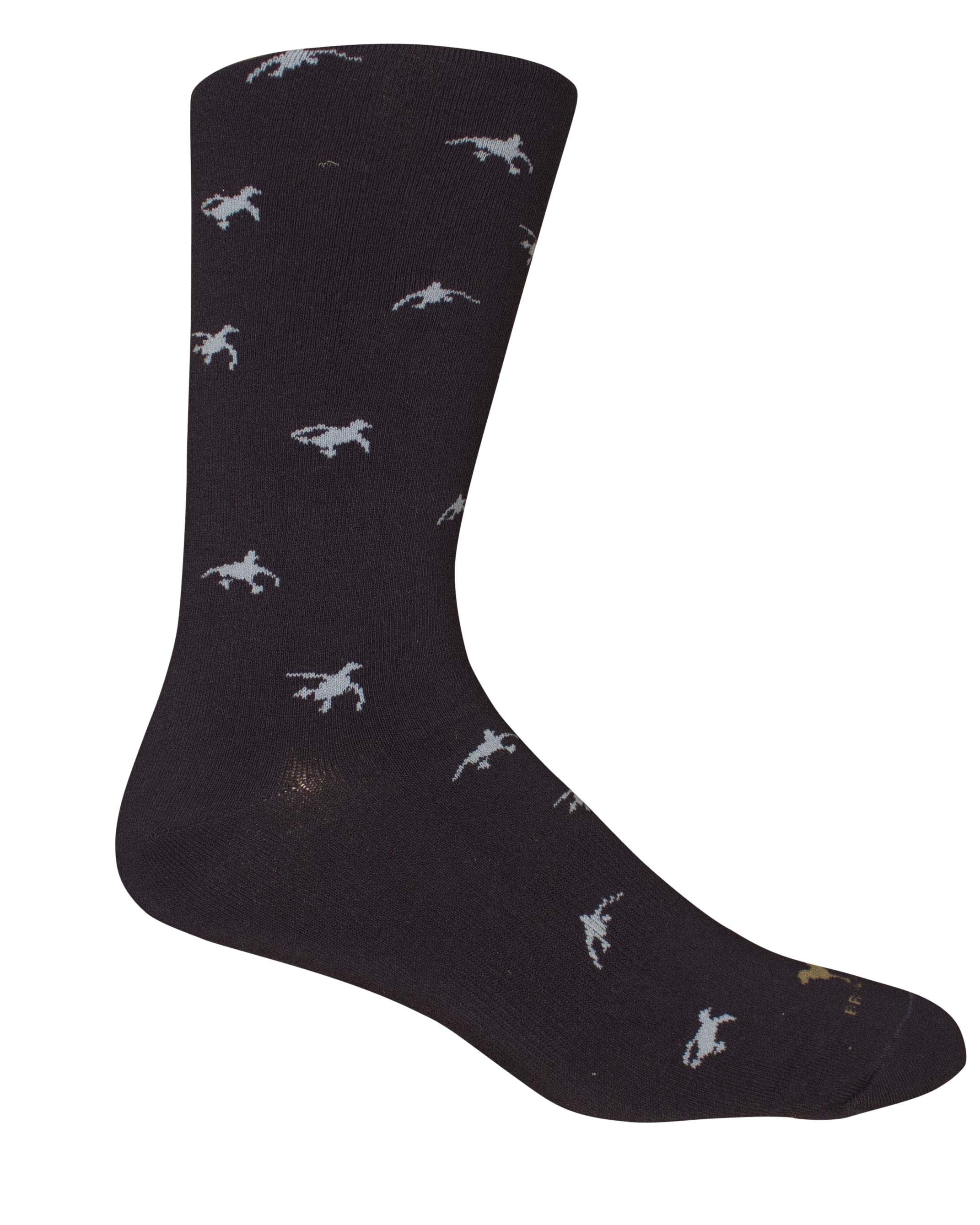 Brown Dog Hosiery Men's Navy Dress Sock with Ducks Design Size 10