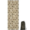 thumbnail image 1 of Brown Dog Paw Footprint Bone Hot Yoga Mat Towel Non Slip for Hot Yoga - Quick-Drying Yoga Mat Cover with 4 Corner Pockets with Travel Bag - Hot Yoga Towel Non Slip 74"x26", 1 of 6