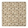 thumbnail image 1 of Brown Dog Paw Footprint Bone Square Fitted Tablecloth with Elastic Edge,Square Table Cover,Washable Elastic Table Cover for Home Kitchen Party Decor 36"x36", 1 of 6