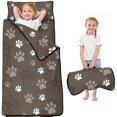 thumbnail image 1 of Brown Dog Paw Footprint Toddler Nap Mats for Kids Preschool,Sleeping Mat Bag or Kids,Toddler Sleeping Bag,Toddler Nap Mat or Daycare, 1 of 6