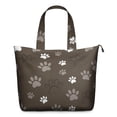 thumbnail image 1 of Brown Dog Paw Footprint Travel Tote Bags for Women Carry On,Large Weekender Bags for Women Travel,Multi Functional Duffle Bag for Work,Shopping,Sports, 1 of 5