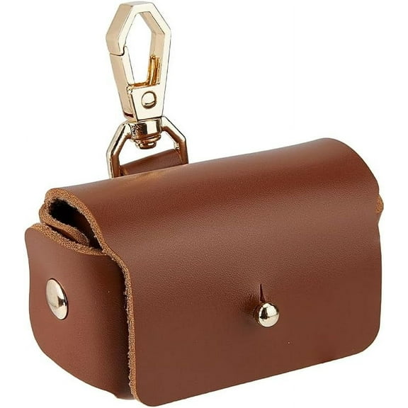 Brown Dog Ring Bearer Pillow Box Leather Wedding Ring Holder for Dog Collar Proposal & Engagement Gift