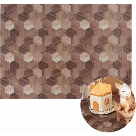 Brown Dollhouse Flooring Dollhouse Wallpaper Tiny House Floor Sheet Miniature Bathroom Flooring Imitation Leather Small Floor for Miniature houses Small Buildings 16.2x11.7inch