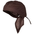 thumbnail image 1 of Brown Doo Rag Durag Chemo Headwrap Solid Color Bandana Cotton Skull Cap Mens Womens, 1 of 1