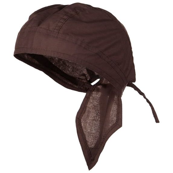 Brown Doo Rag Durag Chemo Headwrap Solid Color Bandana Cotton Skull Cap Mens Womens
