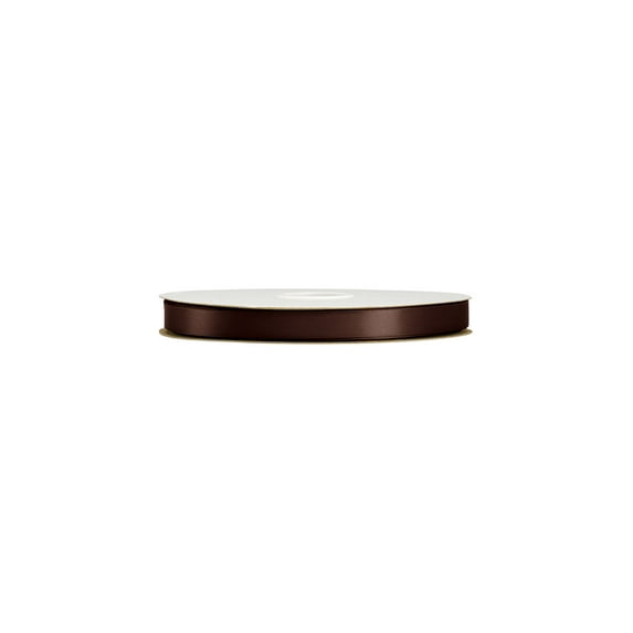 Brown Double Face Satin Ribbon - 100 Yards Per Roll - Pack of 2