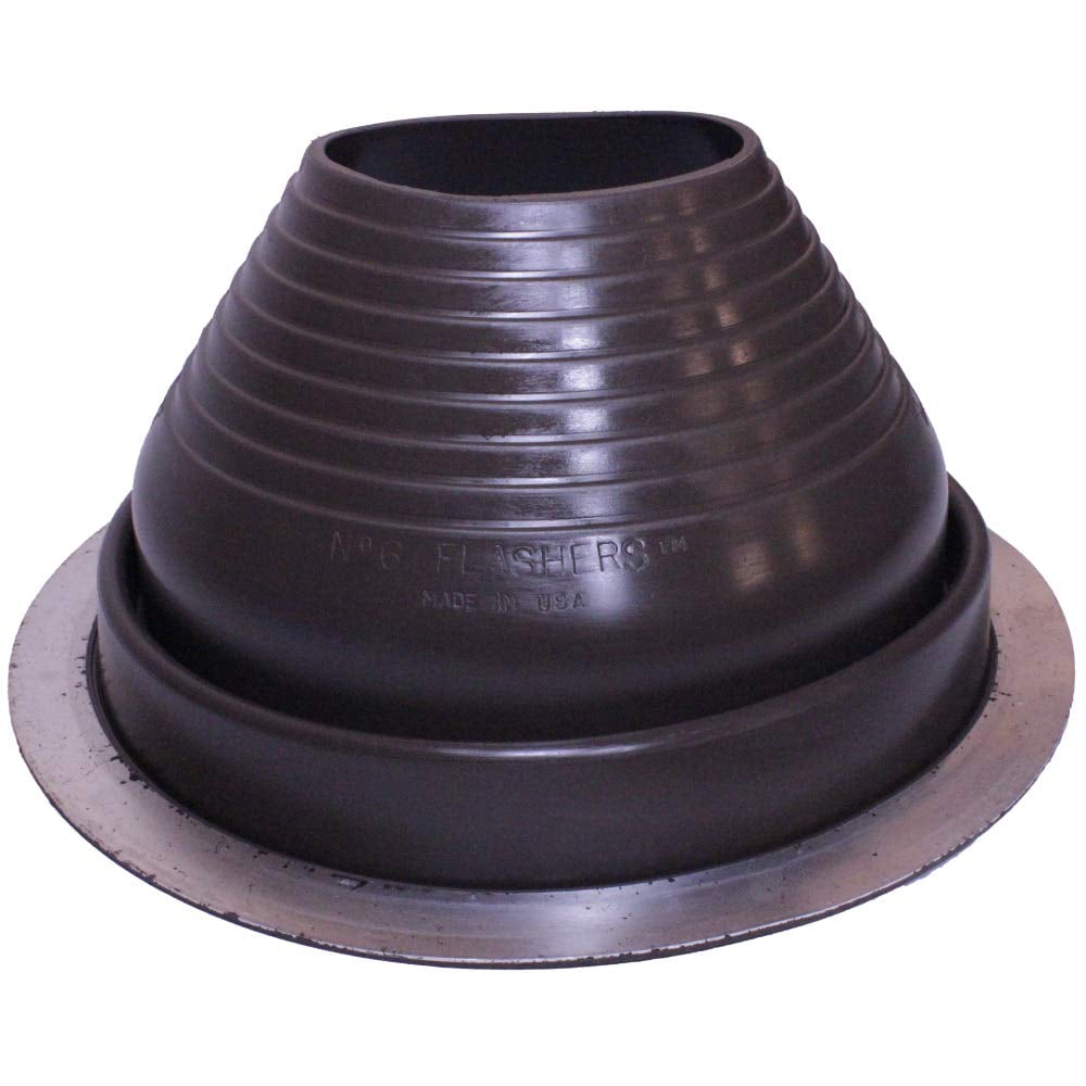 Brown EPDM Flexible Roof Jack Pipe Boot Metal Roofing Pipe Flashing