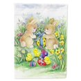 thumbnail image 1 of Brown Easter Bunnies with Eggs Garden Size Flag, 1 of 1