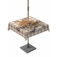 thumbnail image 1 of Brown Easter Outdoor Tablecloth - 60x60 Inch Square Dining Table Cover, Spring Watercolor Bunny Plaid Checkered Waterproof Outdoor Table Cloth with Umbrella Hole & Zipper for Picnic/Patio/Party, 1 of 7