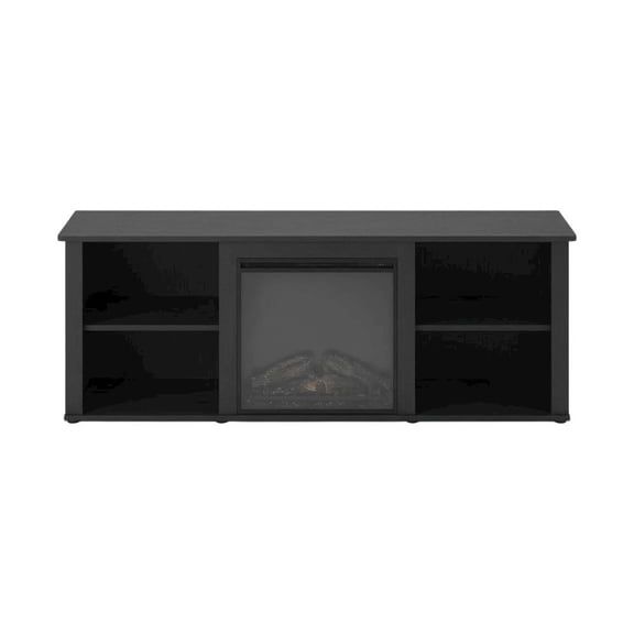 Brown Electric Fireplace TV Stand with Storage for 60-Inch TVs