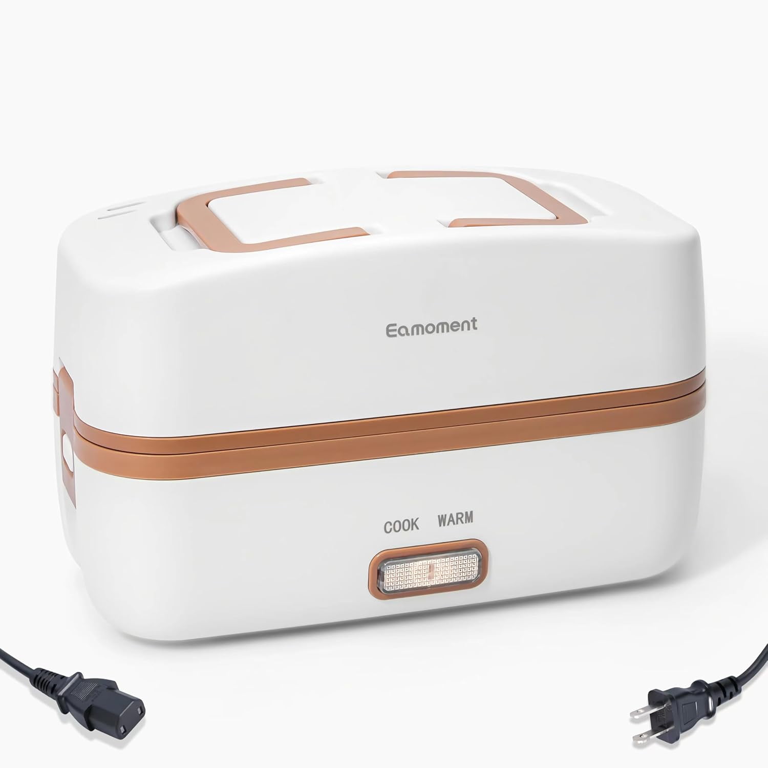 Brown Electric Lunch Box Food Heater 270W 304 Stainless Steel,1000mL