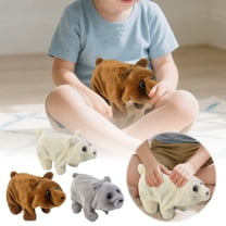 Brown Electronic Bear Toy Cute Interactive Animated Plush Toys Bear Walking & Nods Educational Stuffed Animal Gifts for Birthday Xmas