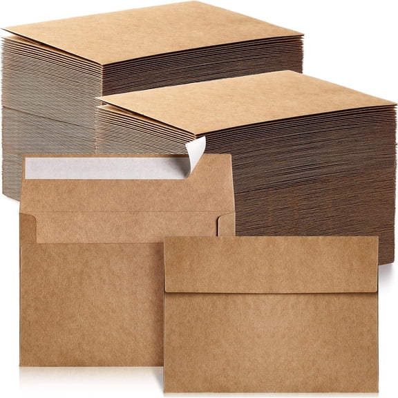 Brown Envelopes Bulk, Kraft Envelopes for Invitation, Gift Card for Office, Gift, Party, Wedding