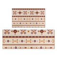 thumbnail image 1 of Brown Ethnic Arrow Pattern Kitchen Rugs Sets Of 2,Anti Fatigue Kitchen Mat Rugs Non Slip Washable,Decorative Kitchen Floor Mats for Kitchen,Sink,Laundry,17"x30"+17"x47", 1 of 7