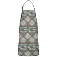 thumbnail image 1 of Brown Ethnic Feather Pattern Apron-Garden Aprons for Women with Pockets-Cotton Linen Waterproof Kitchen Cooking Gardening Aprons Adjustable for Kitchen,Cooking,BBQ and Salon 33x27 Inch, 1 of 7