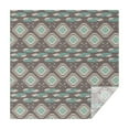 thumbnail image 1 of Brown Ethnic Feather Pattern Square Tablecloth,Waterproof Square Table Cover,Wipeable Spillproof Washable Table Cover for Home Kitchen Party Decor 52"x52"(132x132cm), 1 of 6