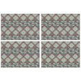 thumbnail image 1 of Brown Ethnic Feather Pattern Summer Placemats Table Placemats Set Of 4-Linen Kitchen Washable Placemats Table Mats 11.8"x17.7" Non-Slip Heat Resistant, 1 of 6