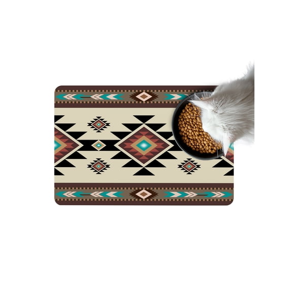 Brown Ethnic Pattern Doormat Non Slip Diatomaceous Earth Door Mat ...