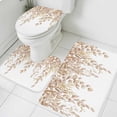 thumbnail image 1 of Brown Eucalyptus Leaves Bathroom Rugs Set Summer Farmhouses Botanical Non Slip Absorbent Soft Bath Mats 3 Piece Set with Bathroom Rug, U-Shaped Floor Mat, Toilet Seat Cover Small Size, 1 of 9