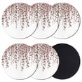 thumbnail image 1 of Brown Eucalyptus Leaves Coasters Set of 6, Absorbent Coasters for Drinks, Spring Leaves Plants Country Coaster for Desk Coffee Table Protection, Home Decor House Warming Gifts 4", 1 of 8
