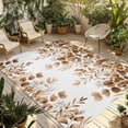 thumbnail image 1 of Brown Eucalyptus Leaves Outdoor Rug for Patio/Deck/Porch, Non-Slip Large Area Rug 6 x 9 Ft, Spring Summer Botanical Indoor Outdoor Rugs Washable Area Rugs, Reversible Camping Rug Carpet Runner, 1 of 8