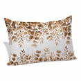 thumbnail image 1 of Brown Eucalyptus Leaves Pillow Covers, Linen Long Throw Pillow Case, Spring Summer Botanical Holiday Pillow Protector Decorative Cushion Cover for Living Room/Bedroom 20" x 30", 1 of 8