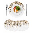 thumbnail image 1 of Brown Eucalyptus Leaves Round 13 Inch Placemats Set of 6, Summer Watercolor Leaf HeatResistant Non Slip Place Mats for Dining Table, Wipeable Braided Kitchen Table Mats for Housewarming, 1 of 9