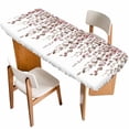 thumbnail image 1 of Brown Eucalyptus Leaves Table Cloths for 8 Foot Rectangle Tables, Spring Leaves Plants Country Patio Waterproof Elastic Fitted Tablecloths, Washable Rectangular Table Cover for Camping, 1 of 8