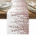 thumbnail image 1 of Brown Eucalyptus Leaves Table Runner - 72 Inch Long, Kitchen Dining Table Runner Dresser Scarves, Spring Leaves Plants Country Farmhouse Decor for Coffee Tables Wedding Party Banquet, 1 of 8