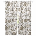 thumbnail image 1 of Brown Farmhouse Blackout Curtains for Bedroom Living Room Darkening Curtains 84 Inch Length 2 Panels Set Floral Floral Plant Leaf Vintage Spring Window Curtain Window Treatment Grommet Drapes 42"x84", 1 of 9