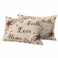 thumbnail image 1 of Brown Farmhouse Outdoor Waterproof Pillow Covers, Retro Country Stars Rustic Branches Berry Decorative Rectangle Throw Pillowcase Sofa Cushion Sham for Patio/Couch/Chair, 20"x12" 2 Pack, 1 of 8
