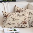 thumbnail image 1 of Brown Farmhouse Pillow Covers 24"x36", Retro Country Stars Rustic Branches Berry Soft Brushed Microfiber Breathable Throw Pillow Covers, Pillowcase with Zipper for Couch Sofa Bedroom Living Room, 1 of 9