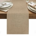 thumbnail image 1 of Brown Farmhouse Table Runner - 60 Inch Long, Kitchen Dining Table Runner Dresser Scarves, Vintage Country Monochrome Textured Farmhouse Decor for Coffee Tables Wedding Party Banquet, 1 of 8