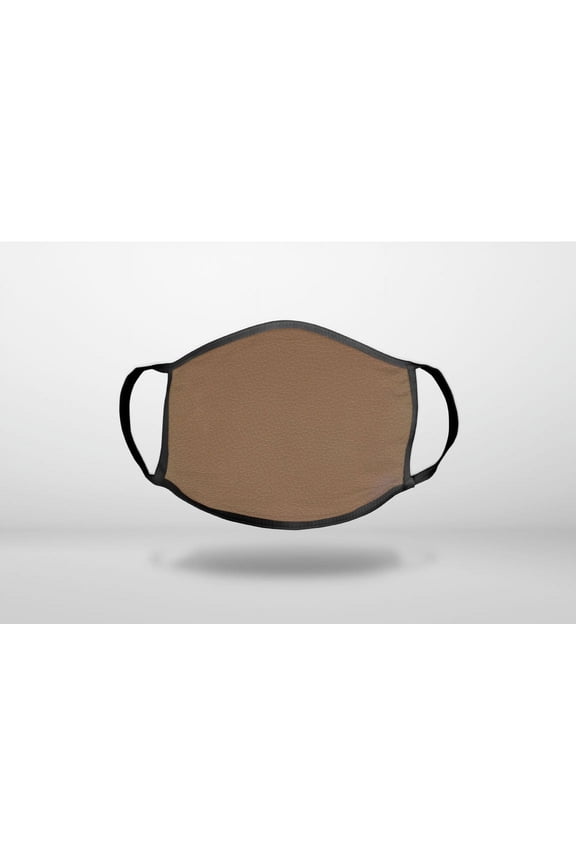 Brown Faux Leather Print Design - 3-Ply Reusable Soft Cloth Face Covering, Unisex, Cotton Inner Layer